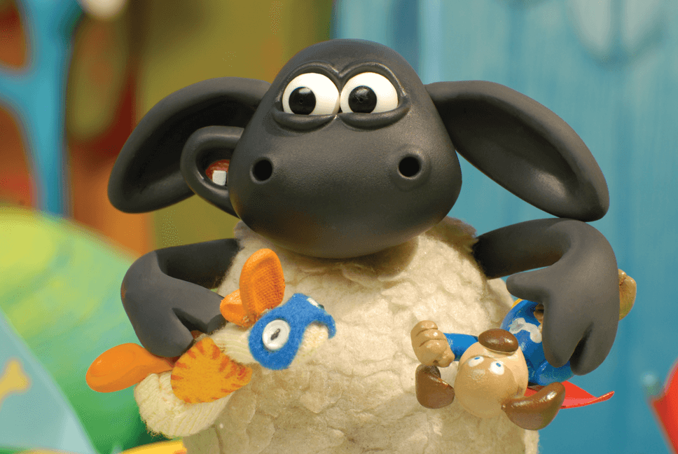A stop motion animated character named Timmy. Timmy is a lamb who admires his big cousin, Shaun the Sheep.