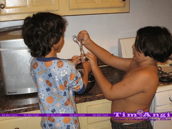 Boys Making Semi Swedish Meatballs