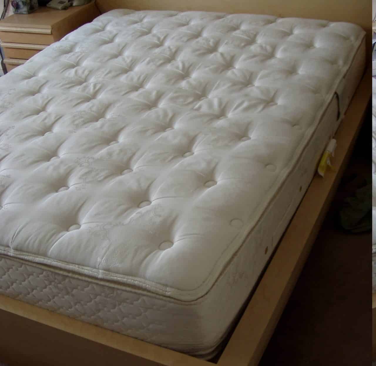 A pillowtop mattress (U.S. size "queen")